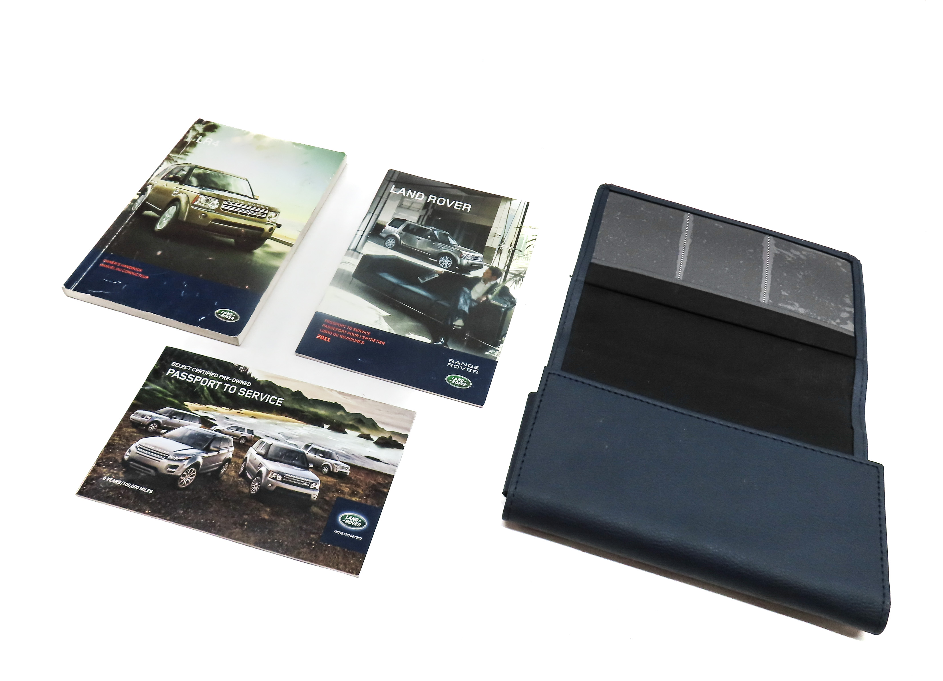 2010 LAND ROVER LR4 (L319) OWNERS MANUAL BOOKLET SET 3 w/ CARRYING CASE — exact item pictured